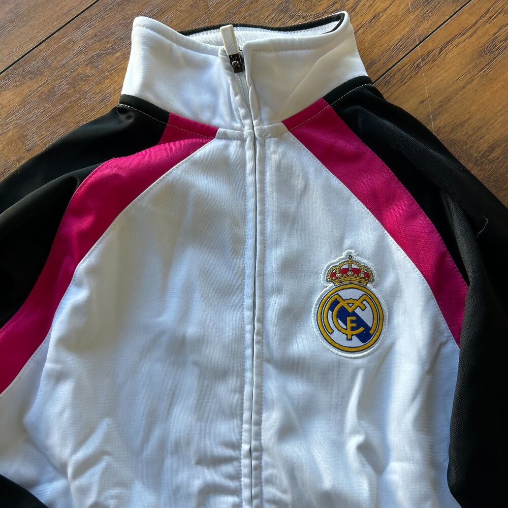 Real Madrid soccer zip up warm up jacket